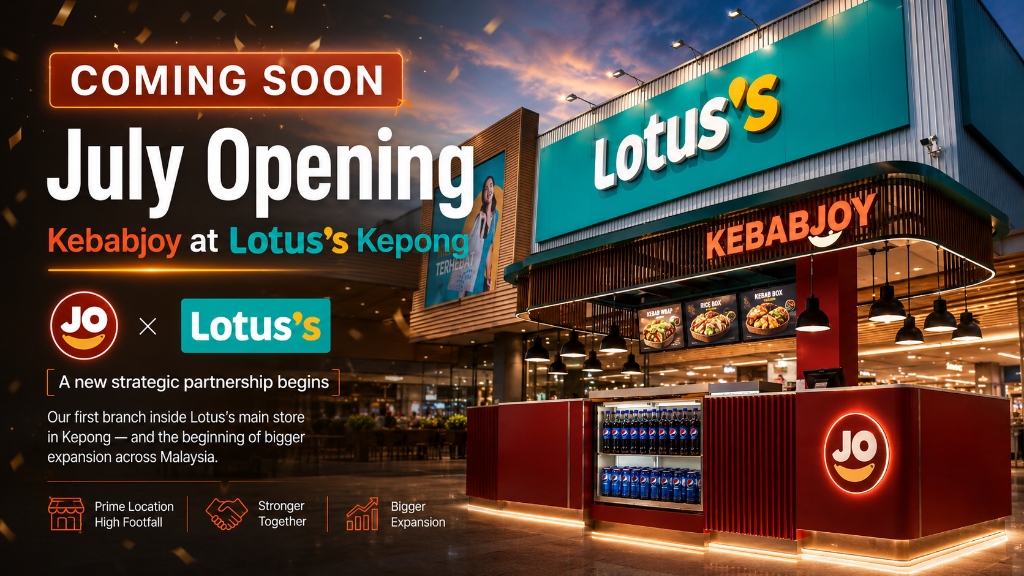 Kebabjoy Announces Upcoming Lotus's Kepong Kiosk Opening in July 2026